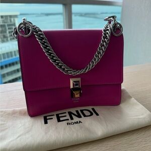 Fendi Magenta Chain Shoulder Bag